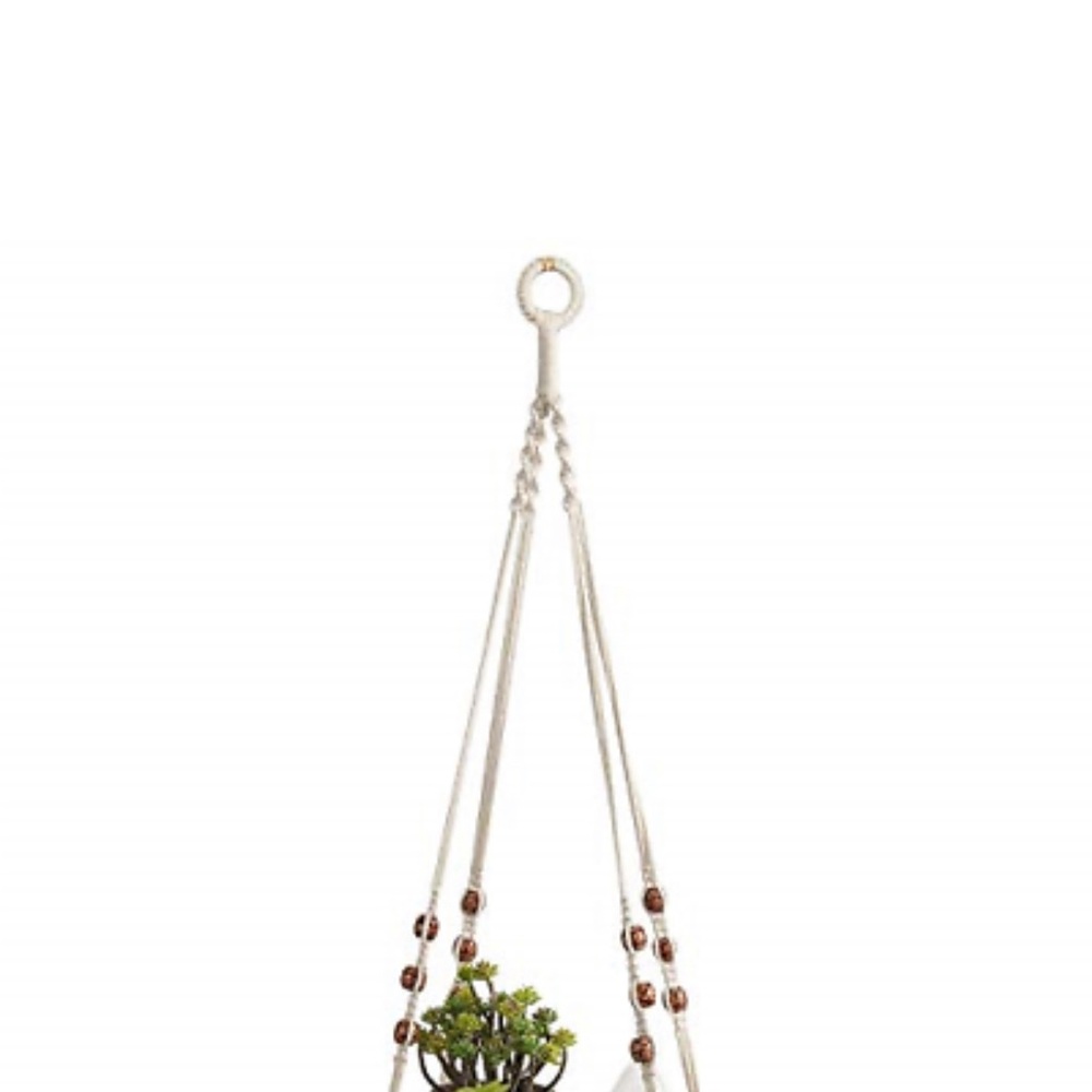 Timeyard macrame plant hanger.  New but missing hook.